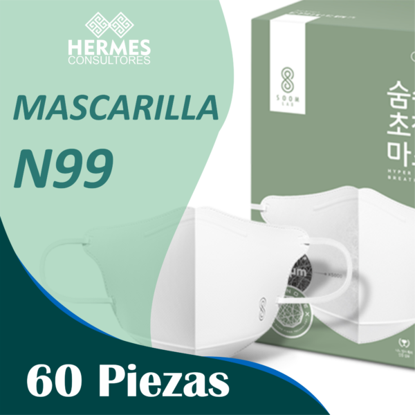 Mascarilla N99 - 60 piezas
