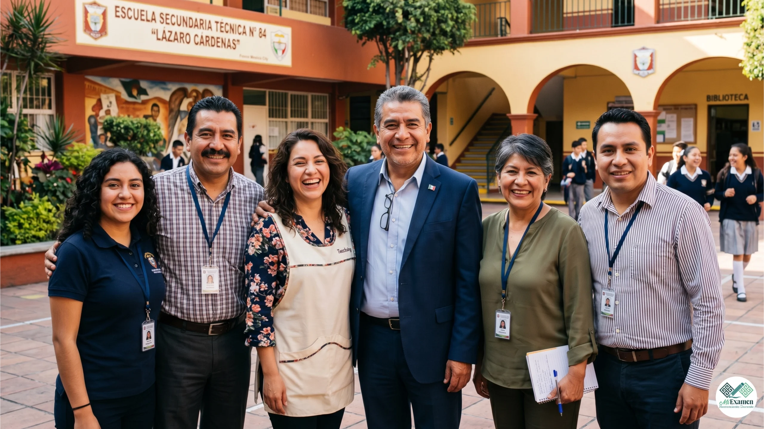 Directivo y docente felices